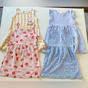Cute Kids' Summer Dress Set - Watermelon, Stripes, Floral